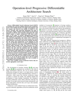 Operation-level Progressive Differentiable Architecture Search