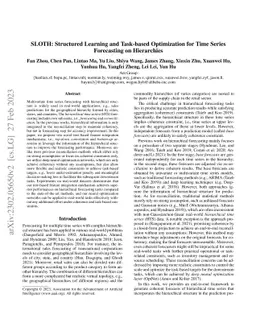 SLOTH: Structured Learning and Task-based Optimization for Time Series
  Forecasting on Hierarchies
