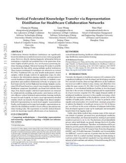 Vertical Federated Knowledge Transfer via Representation Distillation
  for Healthcare Collaboration Networks
