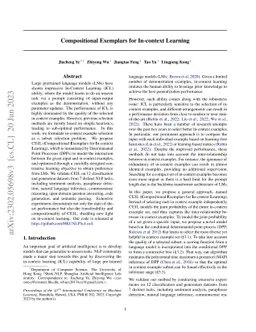 Compositional Exemplars for In-context Learning