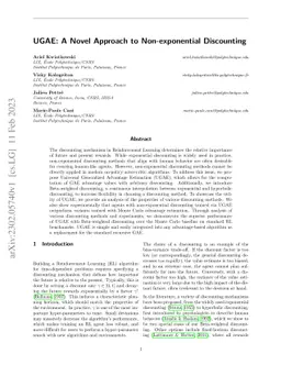 UGAE: A Novel Approach to Non-exponential Discounting