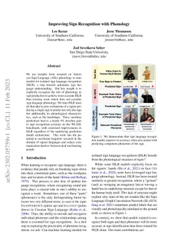 Improving Sign Recognition with Phonology