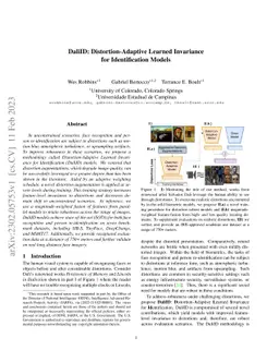 DaliID: Distortion-Adaptive Learned Invariance for Identification Models