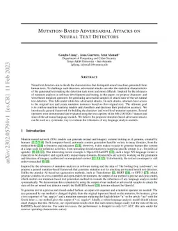 Mutation-Based Adversarial Attacks on Neural Text Detectors