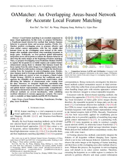 OAMatcher: An Overlapping Areas-based Network for Accurate Local Feature
  Matching
