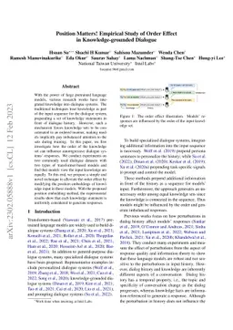 Position Matters! Empirical Study of Order Effect in Knowledge-grounded
  Dialogue