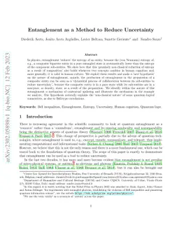 Entanglement as a Method to Reduce Uncertainty