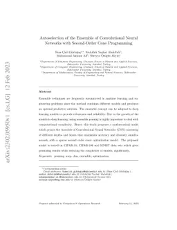 Autoselection of the Ensemble of Convolutional Neural Networks with
  Second-Order Cone Programming