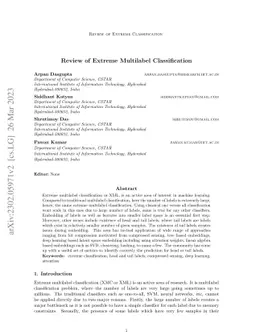 Review of Extreme Multilabel Classification