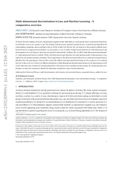 Multi-dimensional discrimination in Law and Machine Learning -- A
  comparative overview