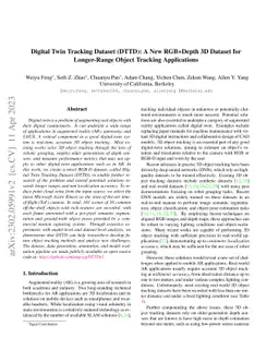 Digital Twin Tracking Dataset (DTTD): A New RGB+Depth 3D Dataset for
  Longer-Range Object Tracking Applications