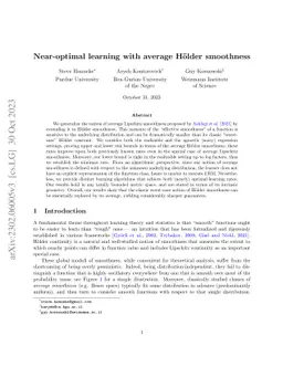 Near-optimal learning with average Hölder smoothness
