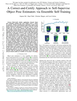 A Correct-and-Certify Approach to Self-Supervise Object Pose Estimators
  via Ensemble Self-Training