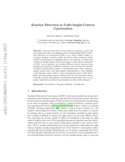 Emotion Detection in Unfix-length-Context Conversation