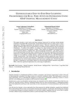 Generalizable End-to-End Deep Learning Frameworks for Real-Time Attitude
  Estimation Using 6DoF Inertial Measurement Units