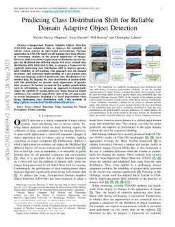 Predicting Class Distribution Shift for Reliable Domain Adaptive Object
  Detection