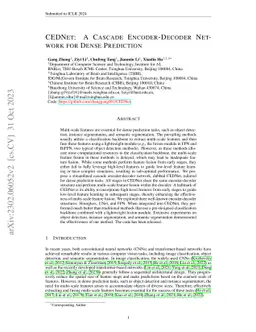 CEDNet: A Cascade Encoder-Decoder Network for Dense Prediction