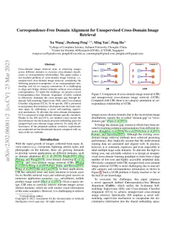 Correspondence-Free Domain Alignment for Unsupervised Cross-Domain Image
  Retrieval