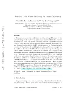 Towards Local Visual Modeling for Image Captioning