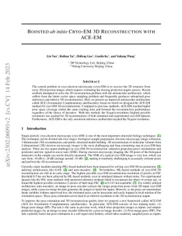 Boosted ab initio Cryo-EM 3D Reconstruction with ACE-EM