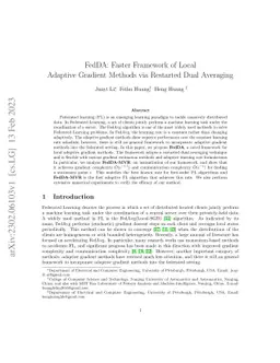 FedDA: Faster Framework of Local Adaptive Gradient Methods via Restarted
  Dual Averaging