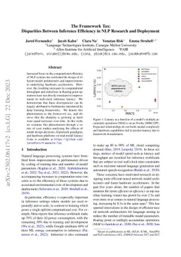 The Framework Tax: Disparities Between Inference Efficiency in NLP
  Research and Deployment
