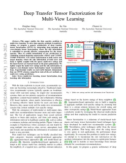 Deep Transfer Tensor Factorization for Multi-View Learning
