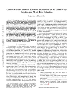 Contour Context: Abstract Structural Distribution for 3D LiDAR Loop
  Detection and Metric Pose Estimation