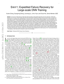 SWIFT: Expedited Failure Recovery for Large-scale DNN Training