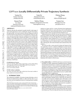 LDPTrace: Locally Differentially Private Trajectory Synthesis