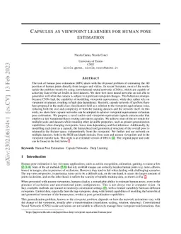 Capsules as viewpoint learners for human pose estimation