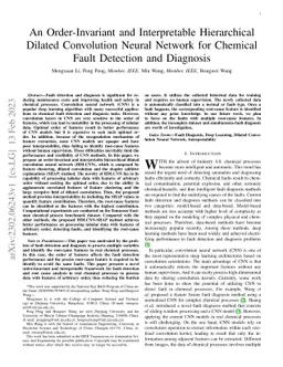 An Order-Invariant and Interpretable Hierarchical Dilated Convolution
  Neural Network for Chemical Fault Detection and Diagnosis