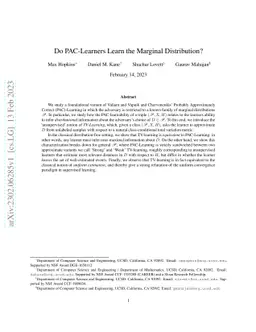 Do PAC-Learners Learn the Marginal Distribution?