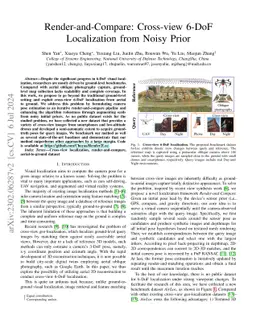 Render-and-Compare: Cross-View 6 DoF Localization from Noisy Prior