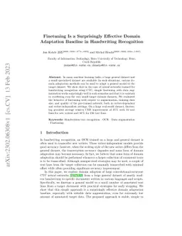 Fine-tuning Is a Surprisingly Effective Domain Adaptation Baseline in Handwriting Recognition
