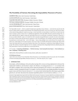 The Possibility of Fairness: Revisiting the Impossibility Theorem in
  Practice