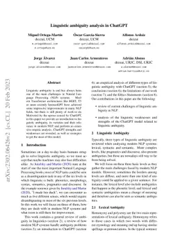 Linguistic ambiguity analysis in ChatGPT