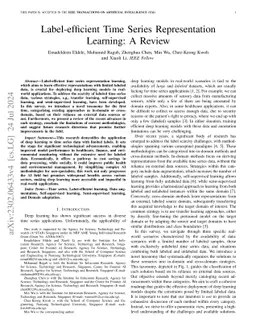 Label-efficient Time Series Representation Learning: A Review