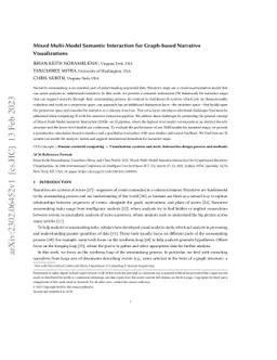 Mixed Multi-Model Semantic Interaction for Graph-based Narrative
  Visualizations