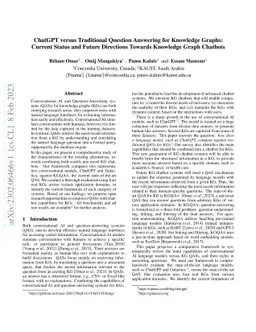 ChatGPT versus Traditional Question Answering for Knowledge Graphs:
  Current Status and Future Directions Towards Knowledge Graph Chatbots
