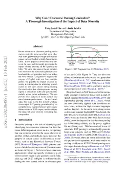Why Can't Discourse Parsing Generalize? A Thorough Investigation of the
  Impact of Data Diversity