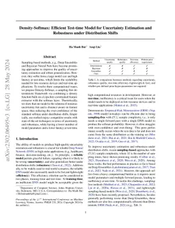 Density-Softmax: Efficient Test-time Model for Uncertainty Estimation
  and Robustness under Distribution Shifts