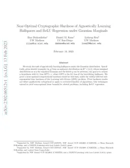 Near-Optimal Cryptographic Hardness of Agnostically Learning Halfspaces
  and ReLU Regression under Gaussian Marginals