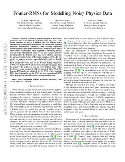 Fourier-RNNs for Modelling Noisy Physics Data