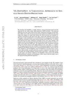 VA-DepthNet: A Variational Approach to Single Image Depth Prediction