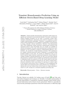 Transient Hemodynamics Prediction Using an Efficient Octree-Based Deep
  Learning Model