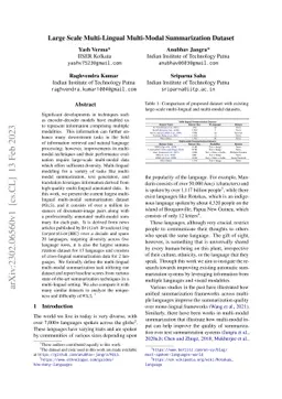 Large Scale Multi-Lingual Multi-Modal Summarization Dataset