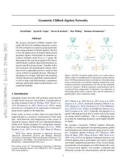 Geometric Clifford Algebra Networks