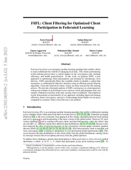FilFL: Client Filtering for Optimized Client Participation in Federated
  Learning