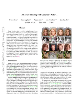 3D-aware Blending with Generative NeRFs